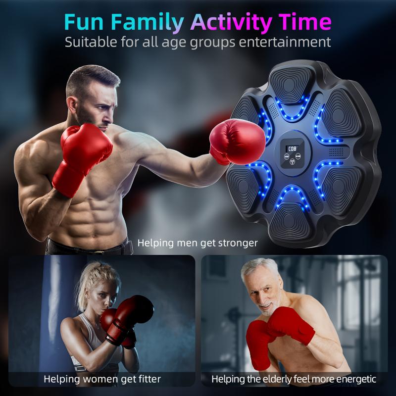 LOVEWE Music Boxing Machine With Boxing Gloves, New Model Music Boxing Machine For Adults, Training Machine With LED Electronic Wall Mounted For Home, Indoor & Gym