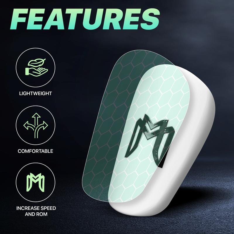 MediCaptain MiniGuards - Mini Shin Gaurds Pads for HIGH LEVEL PLAYERS - MEN, WOMEN, TEENS - Tiny Shin Guards Optimized for Speed and Lightweight Feel