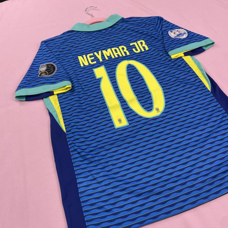 2024 Copa America Brazil Away Jersey 10# Neymar JR Short Sleeve Soccer Jersey