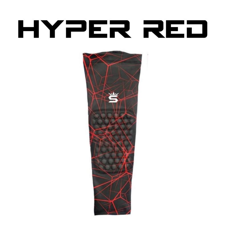 Hyper Print Kneepad Leg Sleeve, colors- hyper blue, hyper red, hyper green, hyper pink