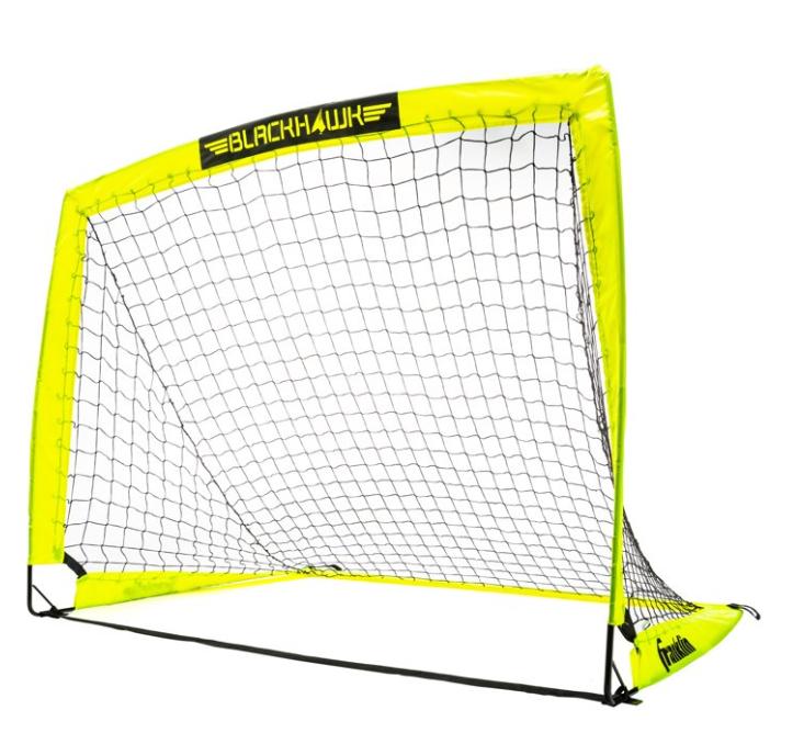 Franklin Sports Blackhawk Soccer Goal - Pop up - Indoor + Outdoor - Adult + Kids - 4' x 3' - Yellow