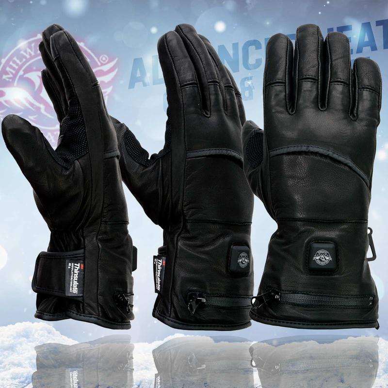 Milwaukee Leather Heated Winter Gloves for Motorcycle Ski Hunting Outdoors w  Battery Pack and i-Touch