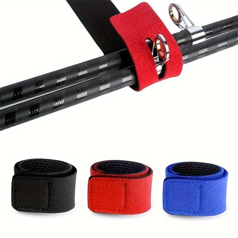 Fishing Rod Strap, 5 Counts Adjustable Fishing Rod Strap with Elastic, Fishing Rod Protector, Fishing Accessories for Outdoor