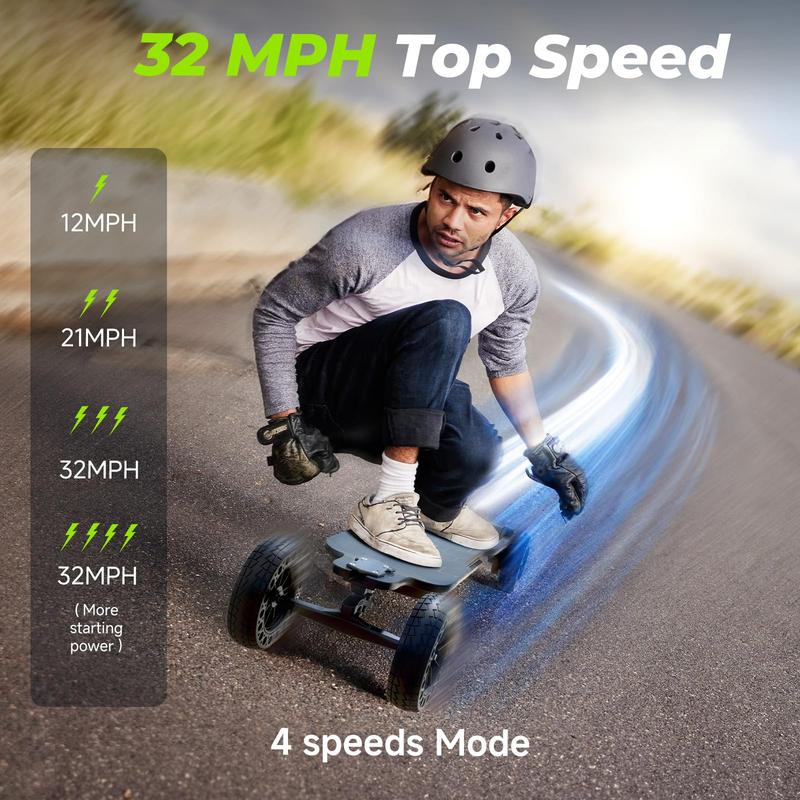 V10 32Mph Electric Skateboard, 3000W Brushless Motor, Remote Control, Electric Longboard for Adults & Teens