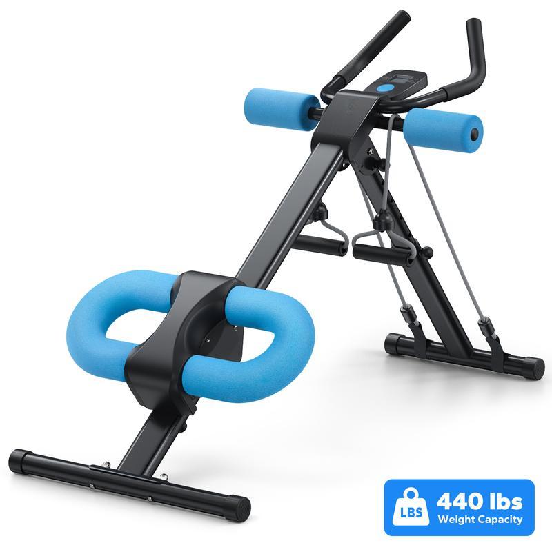 [S26]Adjustable Ab Trainer Machine with LCD Monitor, Foldable Abdominal Exercise Machine for abs, Core & Ab Trainer Machine at Home Gym, Workout for Arm, Leg, Buttocks Shaper