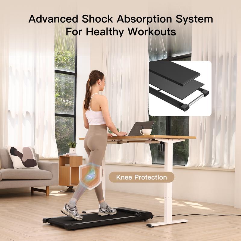 Lichico Yrun Compact 2-in-1 Under Desk Treadmill,Portable Folding Electric Walking Treadmill with 2.5 3.0HP Brushless Motor,Spacious Running Area,Ideal for Home and Office Use