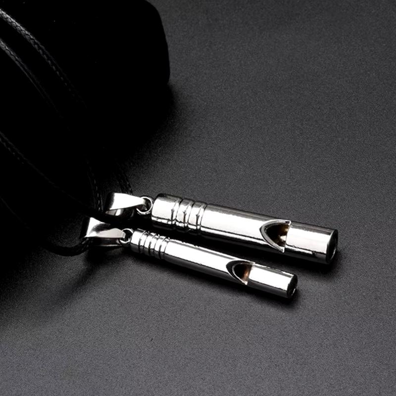 Titanium Emergency Whistle Loud Portable Keychain Necklace Whistle EDC Keyring for Emergency Survival Outdoor Hiking Camping Does not apply