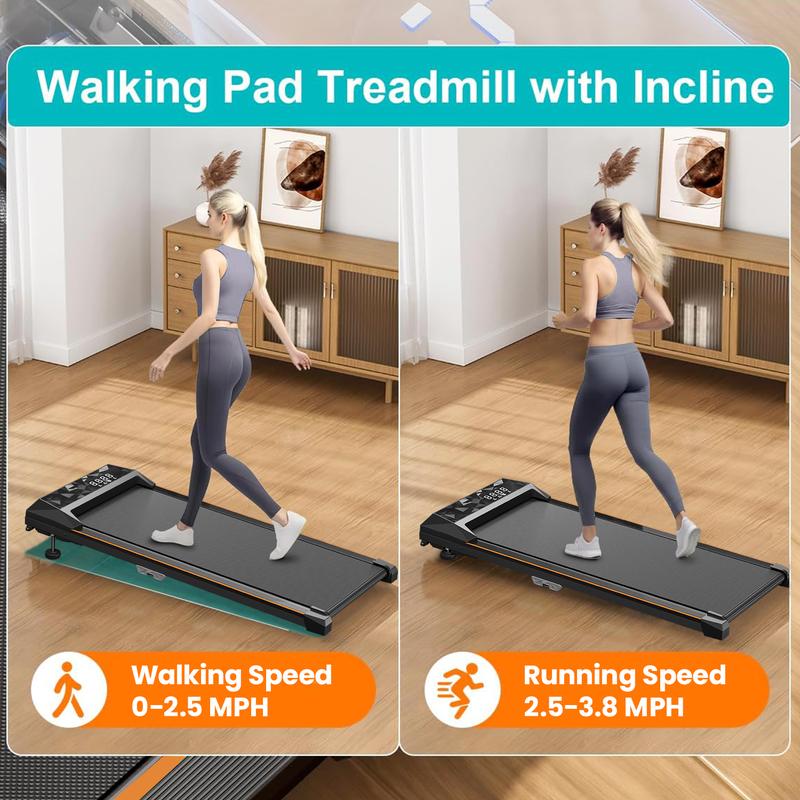 [Black Friday & Cyber Monday]Walking Pad with Incline, 3 in 1 Under Desk Treadmill with 265LBS, Portable Walking Treadmill with Remote Control, LED Display, Mini Walking Jogging Machine for Home Office