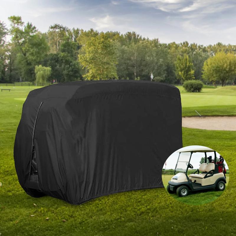 420D Outdoor Waterproof and Dustproof Heavy Duty Golf Cart Covers, Heavy-Duty Weatherproof Golf Cart Cover with Zippered Access - For Fits 2 4 Passenger EZ-GO, Club Car, Yamaha Models -For Universal Outdoor Dust, Sun, and Water Protective Accessory