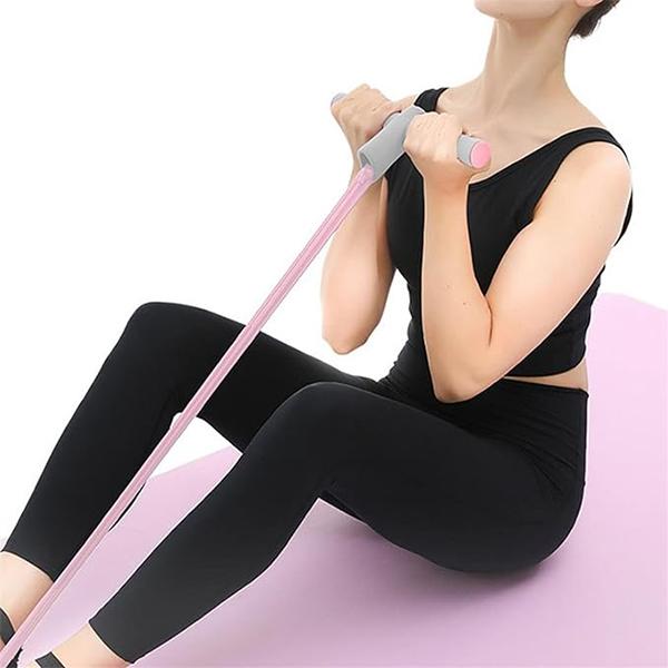 Multifunction Tension Rope, 4-Tube Elastic Yoga Pedal Puller Resistance Band, Natural Latex Tension Rope Fitness Equipment, for Abdomen Waist Arm Leg Stretching Slimming Training