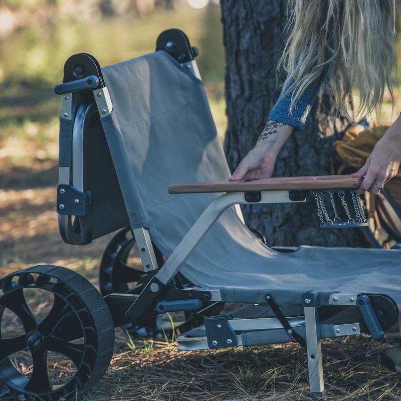 The Wanderr by OME Gear a 5 in 1 Transforming Outdoor Cart Hauler, Higher Chair, Lower Chair, Lounger, Cot - Adjustable, Mostly Assembled, Moveable Armrests, Durable, Sturdy