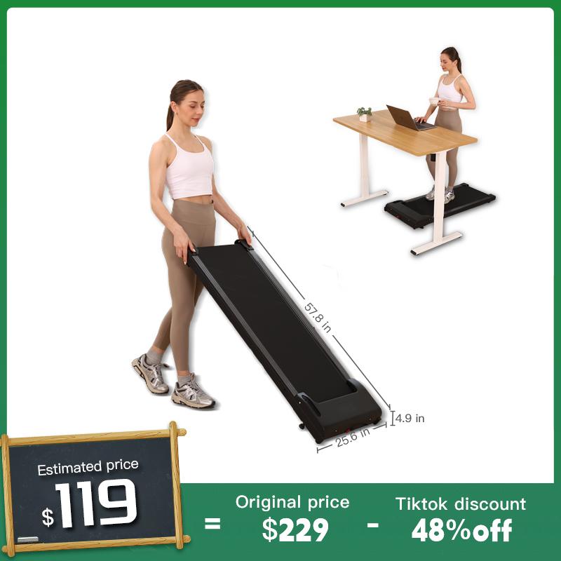 Lichico Yrun Compact 2-in-1 Under Desk Treadmill,Portable Folding Electric Walking Treadmill with 2.5 3.0HP Brushless Motor,Spacious Running Area,Ideal for Home and Office Use