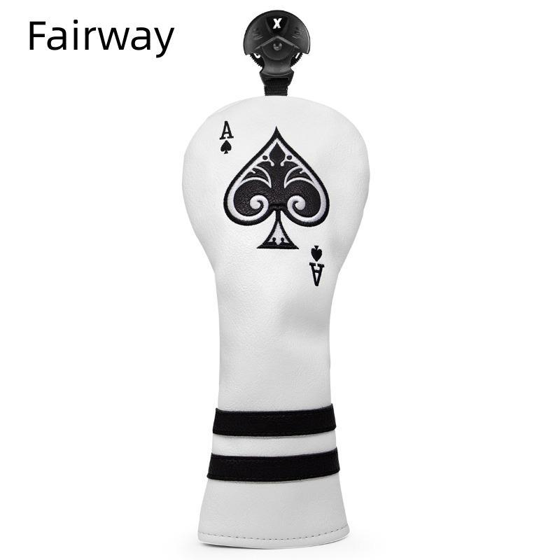 Golf Club Headcover, Spade A for Driver Fairway Hybrid Wood Head Covers, Blade Putter Mallet Putter Covers for Golf Clubs, Iron Clubs Headcover, Golf Accessories 2024