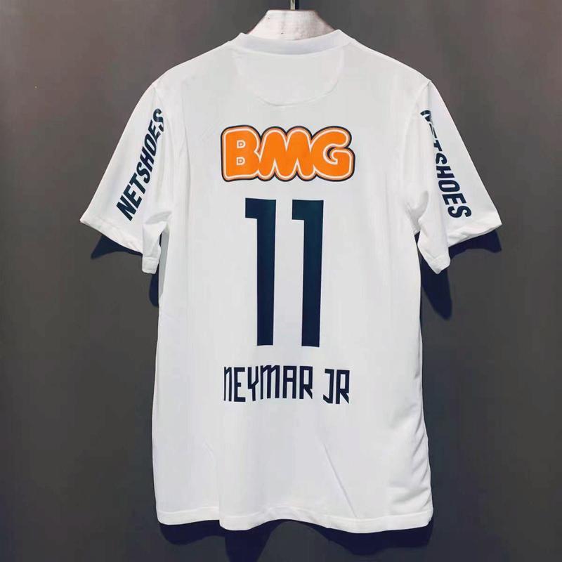 Soccer Jersey Fans Version Home kit Neymar #11 White Short Sleeves Santos