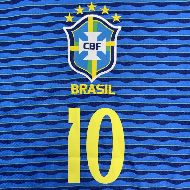 2024 Copa America Brazil Away Jersey 10# Neymar JR Short Sleeve Soccer Jersey