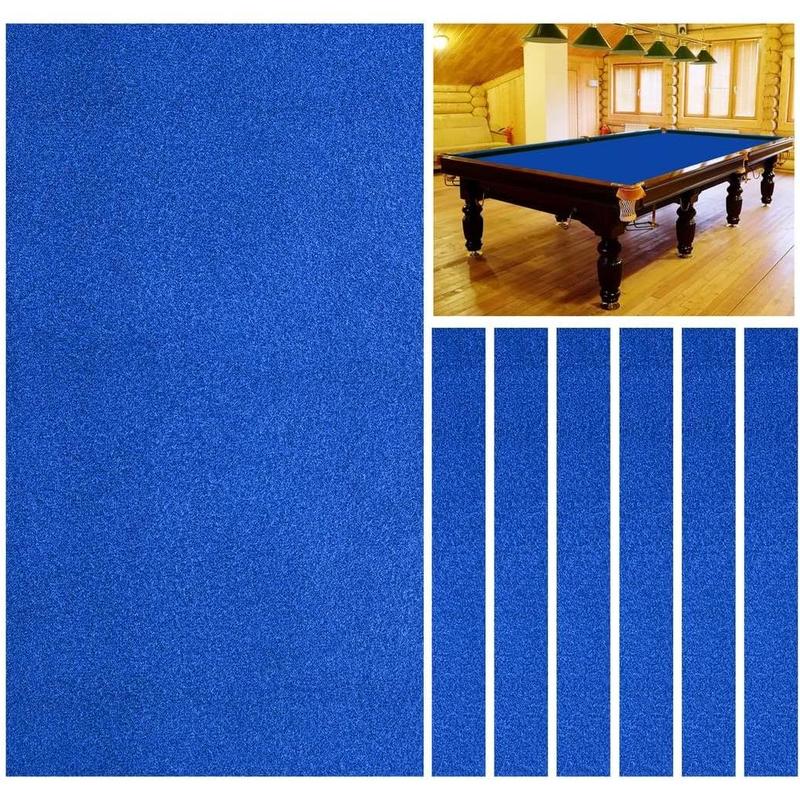 Billiard Cloth, 8.5ft Pool Table Felt Cloth for 8ft Pool Tables, Nylon & Felt Blended Billiard Protector with 6 Cloth Strips, Super Cloth Stretching Capacity,  for Home, Clubs, Bars