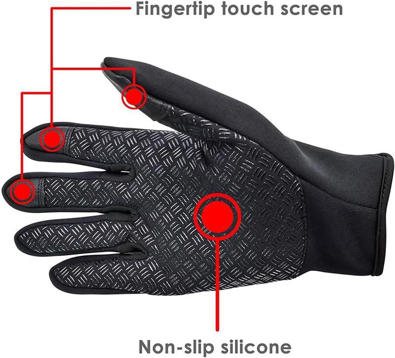 Winter Cycling Gloves for Men Women Cold Weather Thermal Windproof Gel Bike Gloves Touch Screen Touch Screen Touch Screen Touch Screen