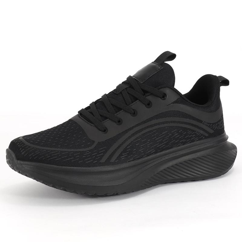 Comfy Lace-Up Running Sneakers for Men Knit and Breathable Design for Outdoor Activities