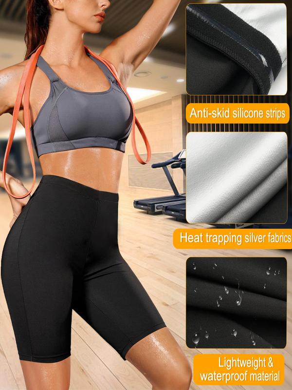 Women's Compression Leggings, Comfort Tummy Control Hot Sweat Sauna Effect Shorts, Shapewear Workout Shorts, Basic Women Shapewear Bottoms