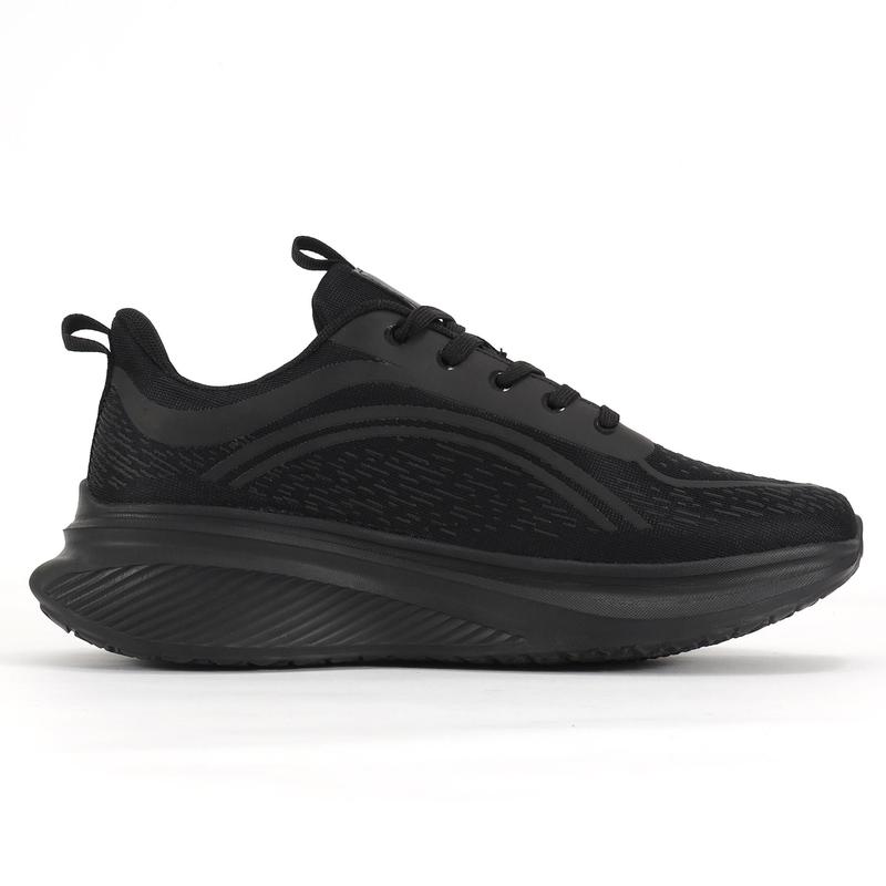 Comfy Lace-Up Running Sneakers for Men Knit and Breathable Design for Outdoor Activities