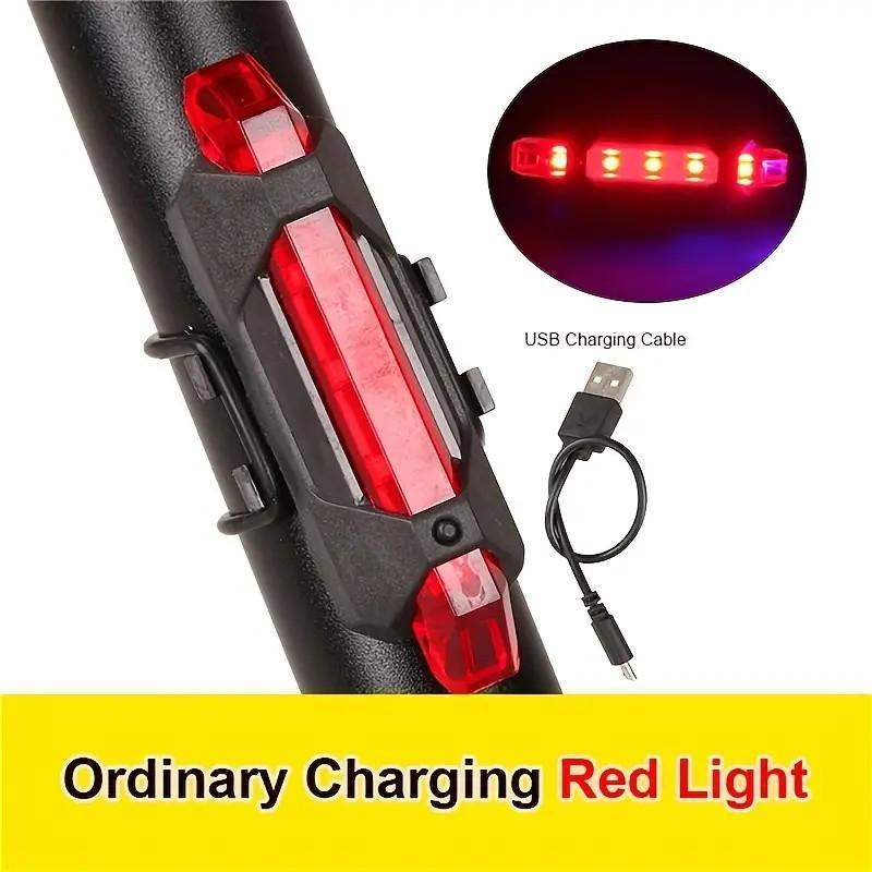 USB Rechargeable Bicycle Rear Light, 4 Modes Bicycle Tail Light, Bicycle Safety Warning Light, Cycling Accessories for Mountain Bike & Road Bike