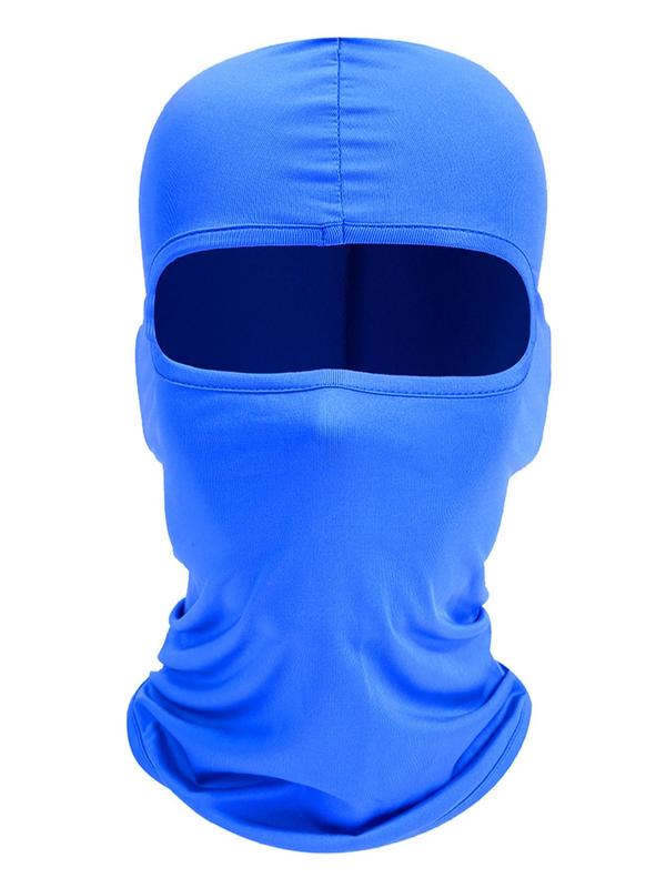 Unisex Sporty Plain Color Balaclava Mask, Trendy Soft Windproof Face Covering for Men & Women, Sun Protection Face Mask for Outdoor Activities