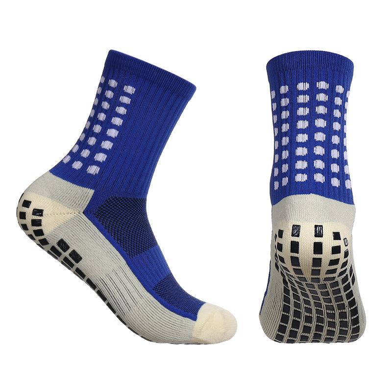 Cross-border sales of professional thick towel bottom sweat absorption deodorant spot adhesive non-slip football sports football socks yoga socks