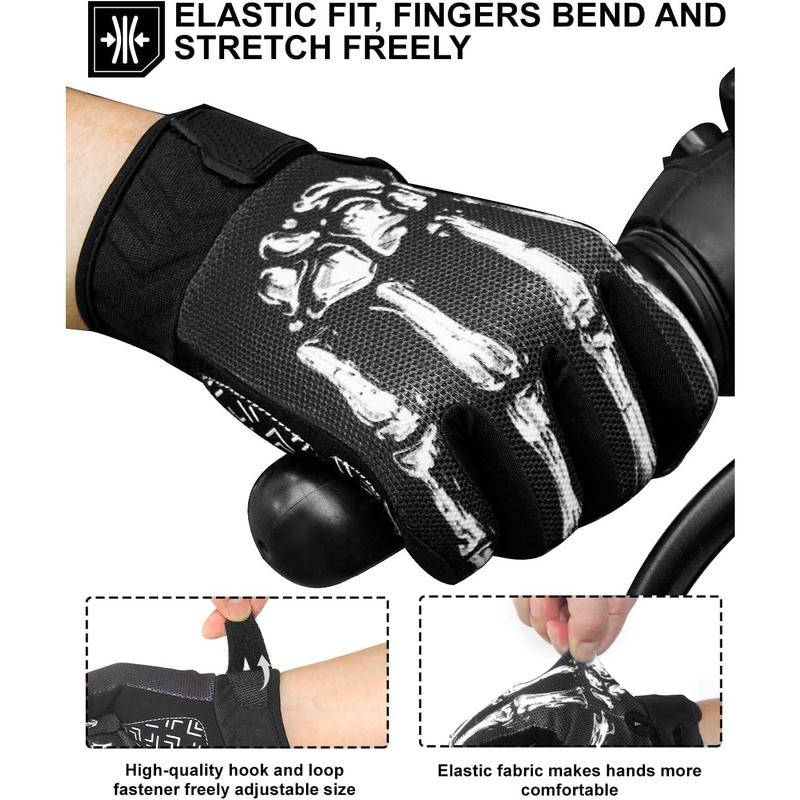 Touchscreen Non-Slip Skeleton Gloves for Men and Women, Joker Gloves for Cycling, Dirt Bike, Mountain Bike and Riding