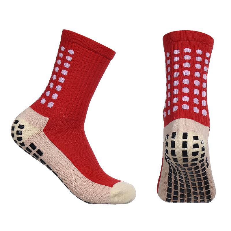 Cross-border sales of professional thick towel bottom sweat absorption deodorant spot adhesive non-slip football sports football socks yoga socks