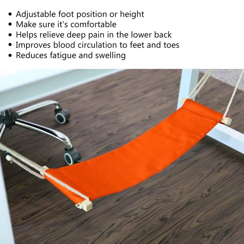 Portable Under Desk Foot Hammock, Adjustable Under Desk Hanging Hammock with Rope, Multifunctional Hanging Hammock for Home Office Garden Camping