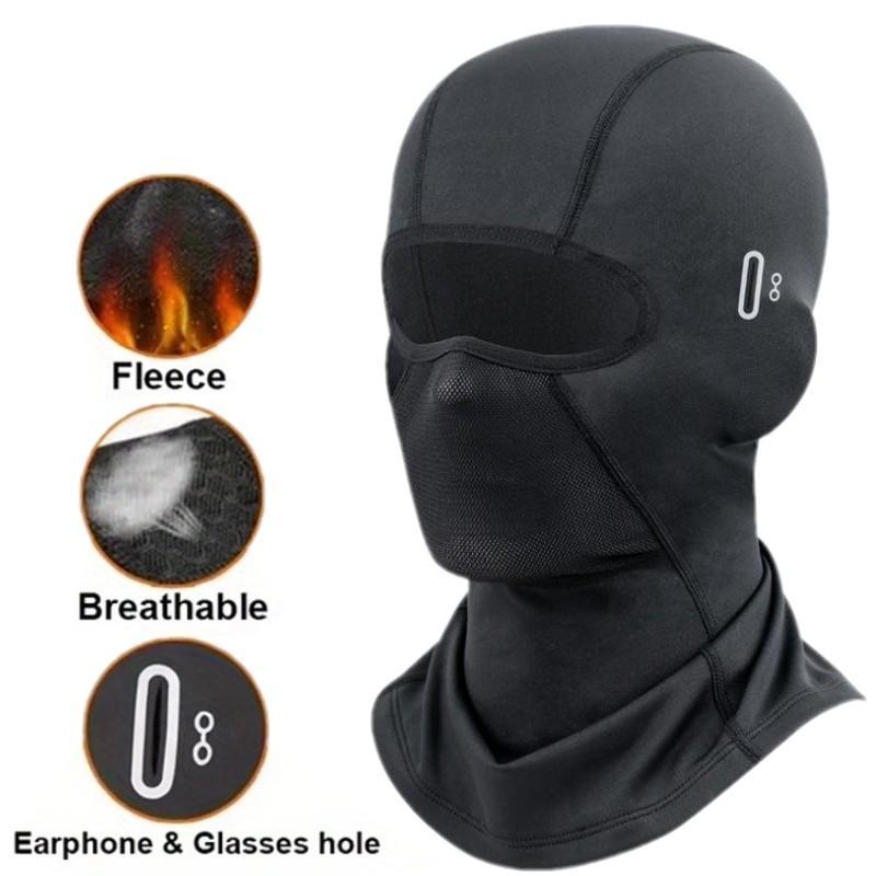 Windproof Fleece Balaclava, 1 Count Winter Sports Face Mask, Outdoor Sports Face Cover for Men & Women, Stay Warm and Protected from Wind and Cold