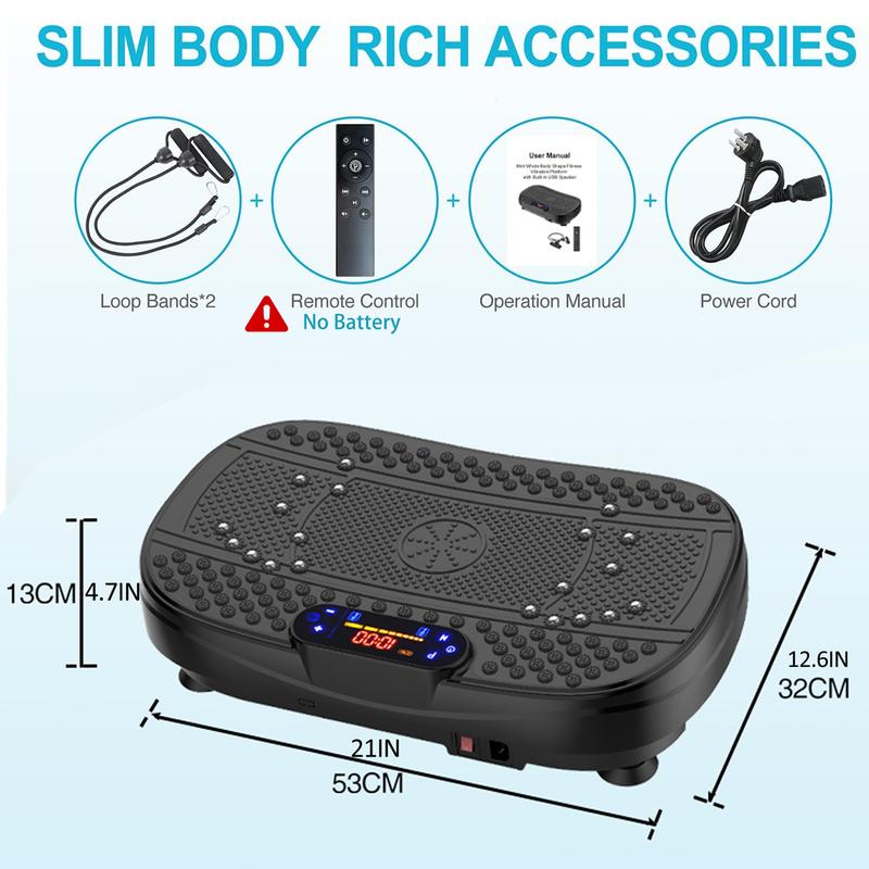 Vibration Plate Fitness Platform Exercise Machine Vibrating Shaking Full Body Shaker Workout Vibrate Stand Shake Board Sport Gym for Fitness Machine