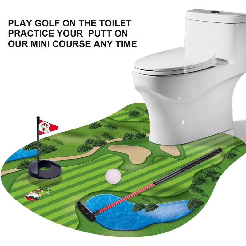 Toilet Golf, Toilet Golf Game Mini Golf - Great Toilet Time - Gag Gifts, Gag Gifts for Men - Funny Dad Gifts, Funny Gifts For Men Boyfriend Brother, White Elephant Gifts For Adults Husband Him