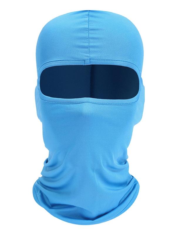 Unisex Sporty Plain Color Balaclava Mask, Trendy Soft Windproof Face Covering for Men & Women, Sun Protection Face Mask for Outdoor Activities