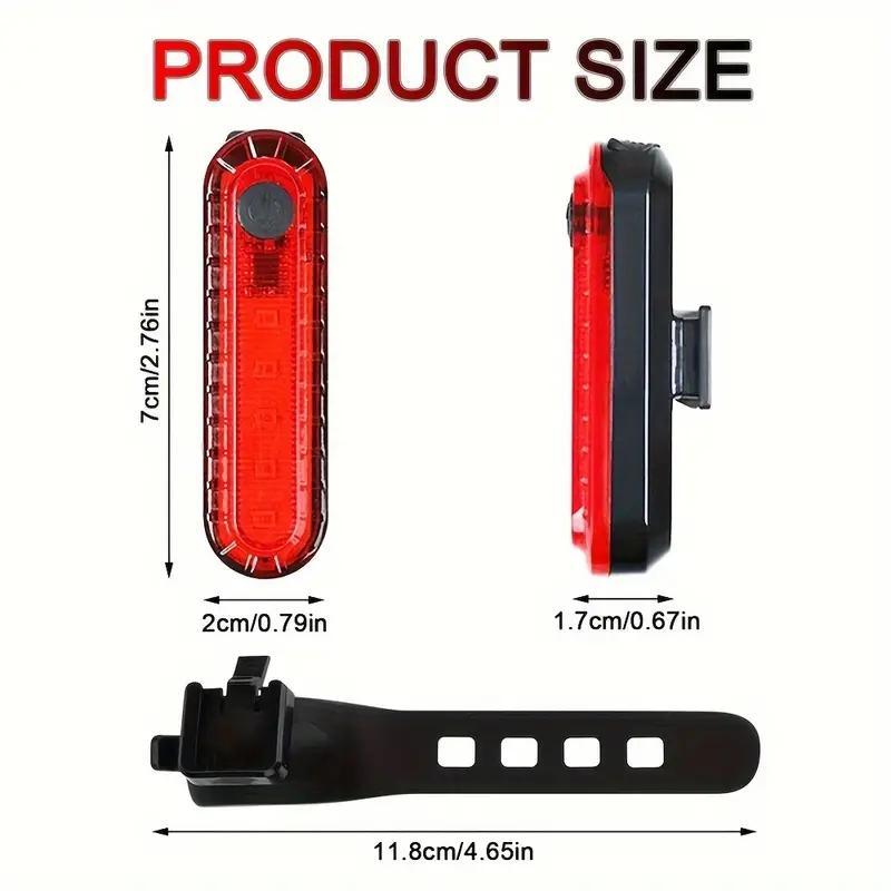 Bicycle Taillight, 1 Count Rechargeable Bicycle Taillight, Easy To Install Bicycle Trailer & Helmet Light, Night Riding Safety Light