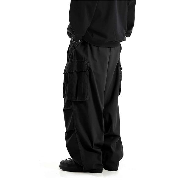 Drawstring Waist Pocket Side Loose Cargo Pants Baggy Joggers