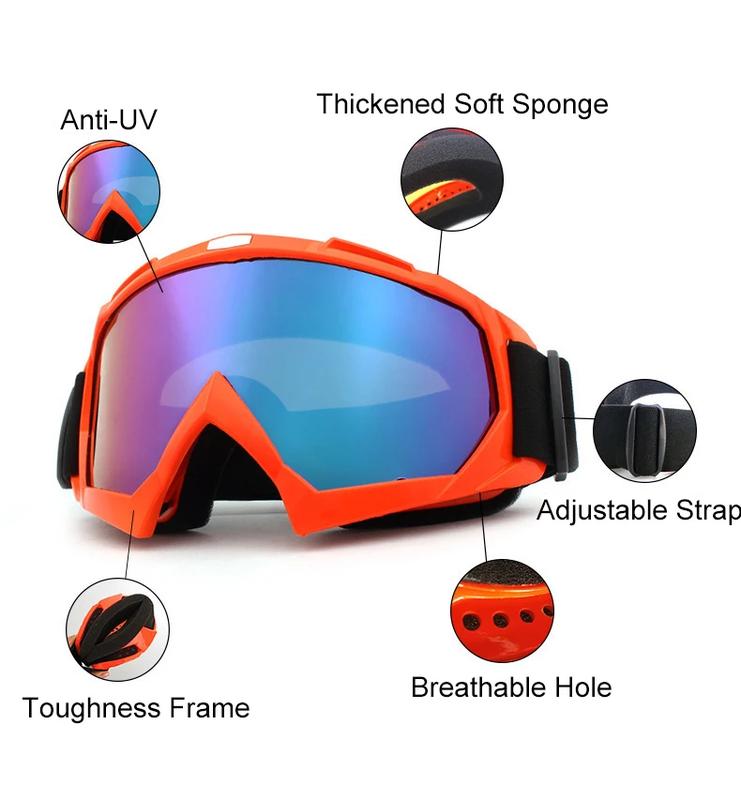 Skiing Goggles Anti-Fog Skiing Eyewear Winter Snowboard Cycling Motorcycle Windproof Sunglasses Men Women Outdoor Sports Goggles