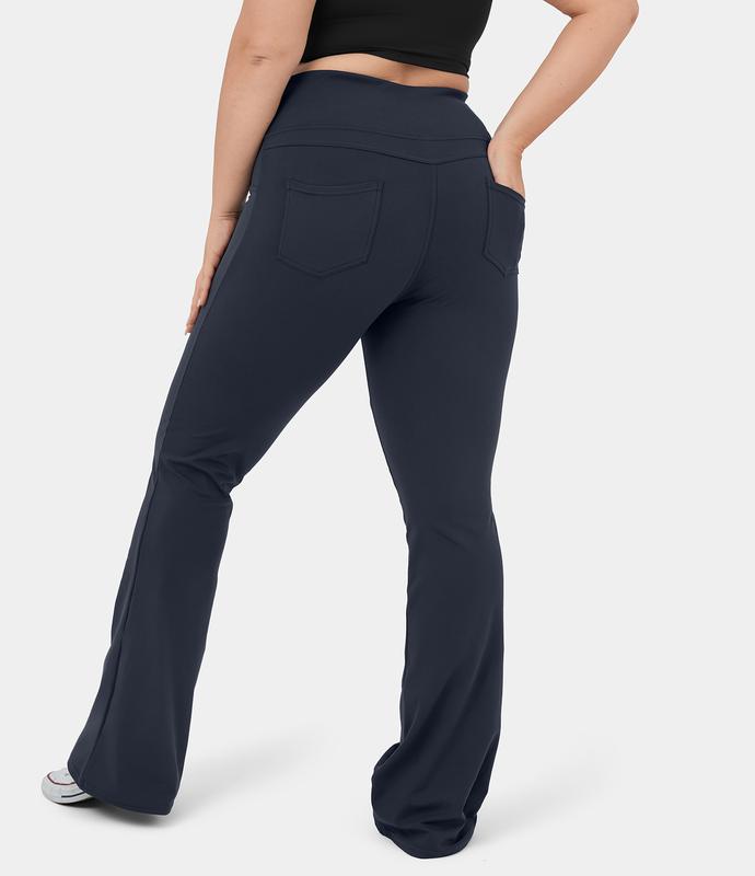 Halara High Waisted Back Pocket Flare Yoga Plus Size Leggings