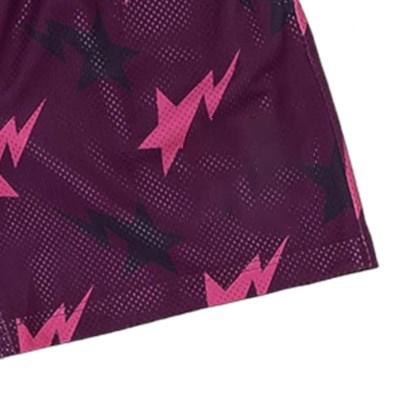 Summer drawstring loose printed shorts breathable mesh basketball shorts sports shorts