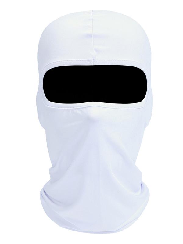 Unisex Sporty Plain Color Balaclava Mask, Trendy Soft Windproof Face Covering for Men & Women, Sun Protection Face Mask for Outdoor Activities