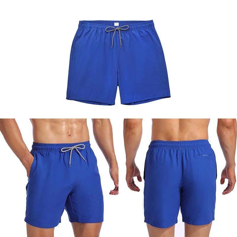 Men's Holiday Summer Printed Solid Color Swim Trunks Quick Dry Summer Beach Shorts Swimwear Bathing Suit Surf, Spa, Beach Pants,Running Pants Adjustable Waistband Sports Casual Middle Pants