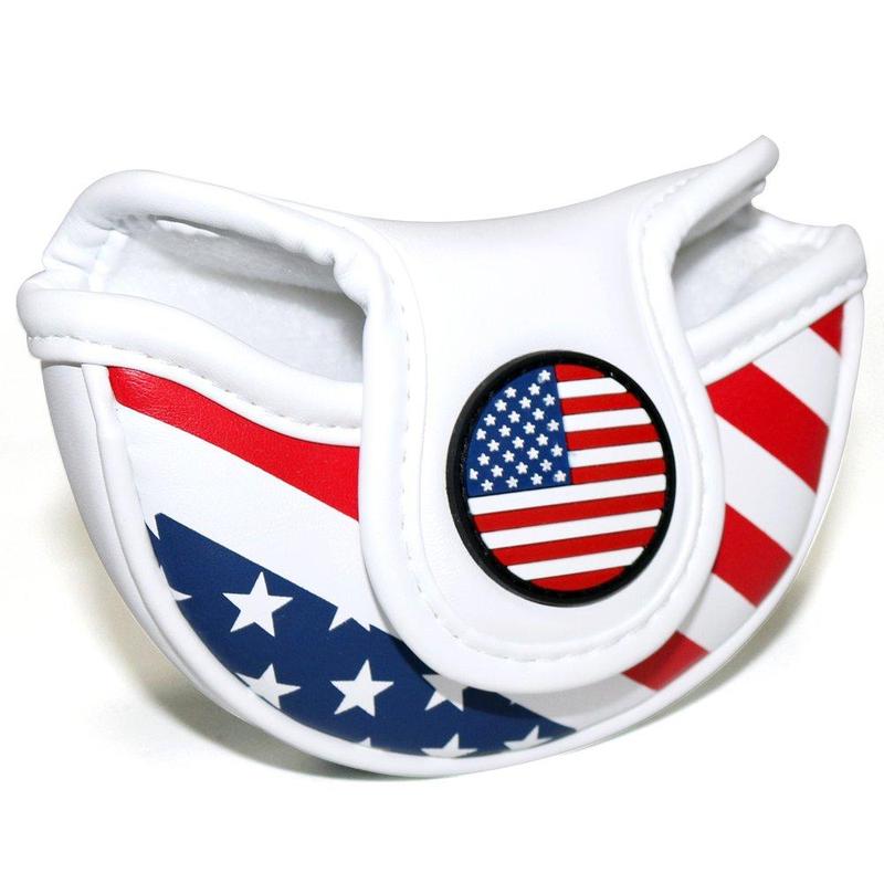 Golf Putter Head Cover, Magnetic Closure American Flag Pattern Golf Putter Head Cover, Golf Accessories for Men & Women