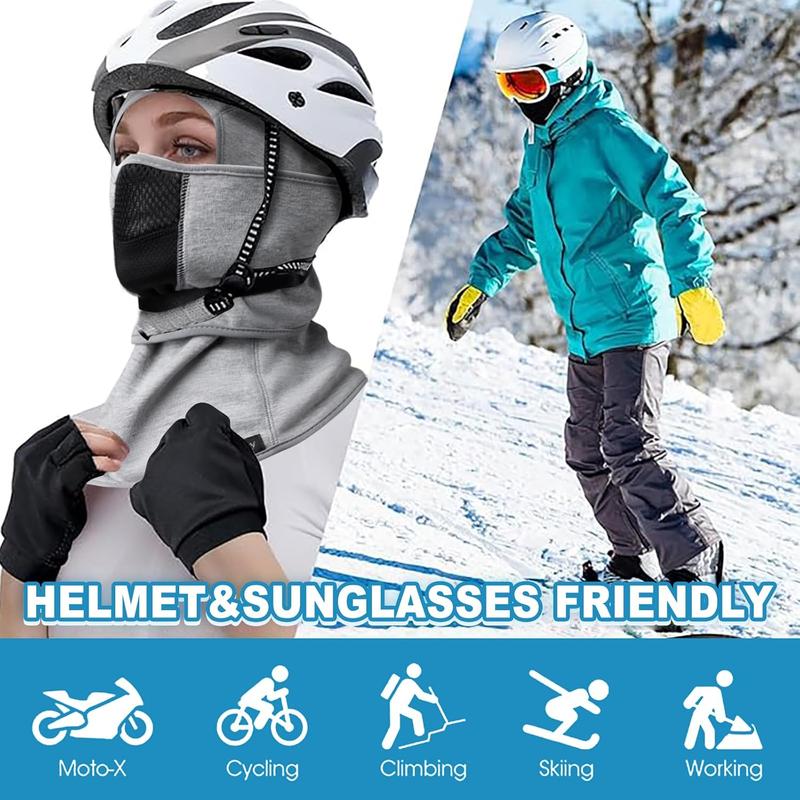 Balaclava Ski Mask (with Breathable Holes) Windproof Winter Fleece Neck Face Warmer for Men&Women