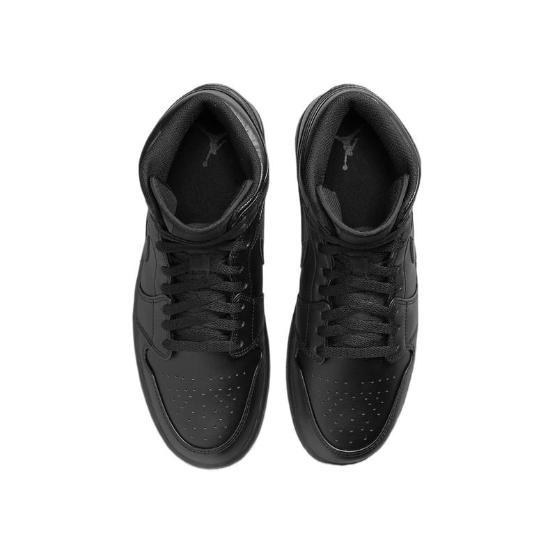 Air Jordan Men 1 Mid Sneaker Black   Black   Black 554724-093