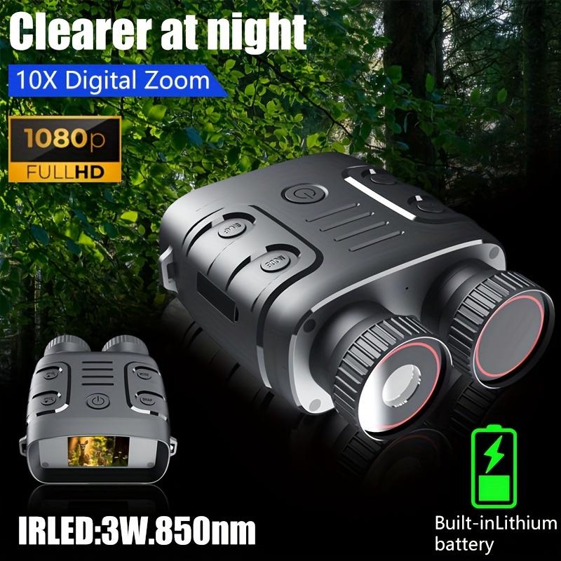 HD Night Vision Binoculars with 10X Digital Zoom, Infrared Technology - Perfect for Outdoor Photography, Patrol, Cave Exploration & Camping - USB Rechargeable, Black