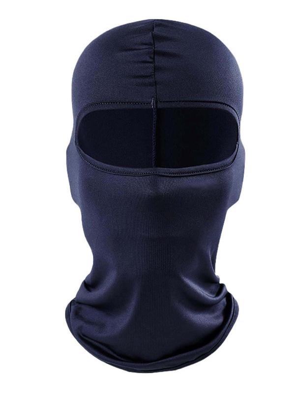 Unisex Sporty Plain Color Balaclava Mask, Trendy Soft Windproof Face Covering for Men & Women, Sun Protection Face Mask for Outdoor Activities