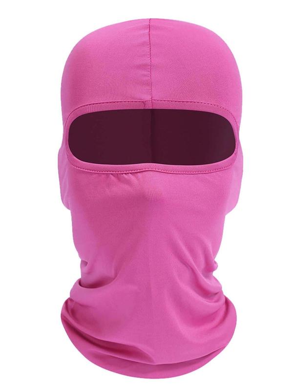 Unisex Sporty Plain Color Balaclava Mask, Trendy Soft Windproof Face Covering for Men & Women, Sun Protection Face Mask for Outdoor Activities