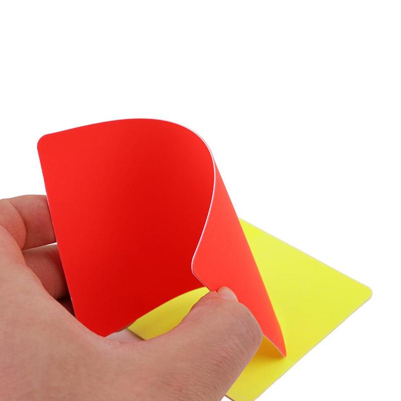 Football Referee Card, 2 Counts set Soccer Referee Red & Yellow Cards, Football Training Tool for Game Match