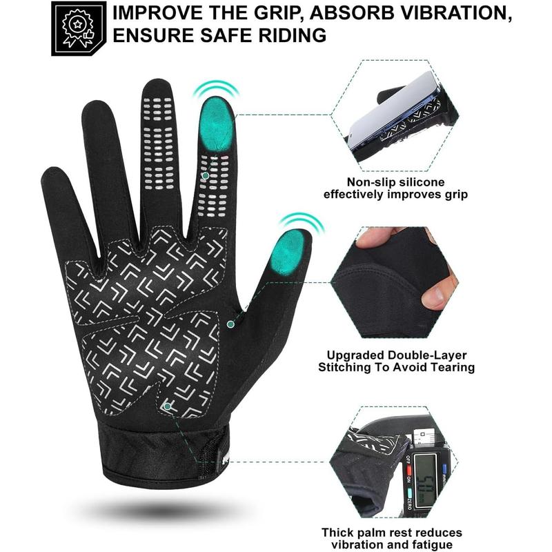 Touchscreen Non-Slip Skeleton Gloves for Men and Women, Joker Gloves for Cycling, Dirt Bike, Mountain Bike and Riding