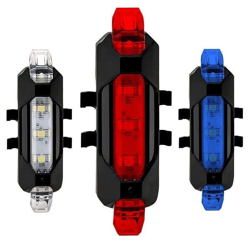 USB Rechargeable Bicycle Rear Light, 4 Modes Bicycle Tail Light, Bicycle Safety Warning Light, Cycling Accessories for Mountain Bike & Road Bike